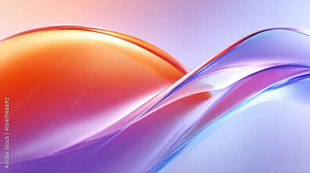 Aufkleber a captivating abstract design showcasing fluid and colorful waves in motion.