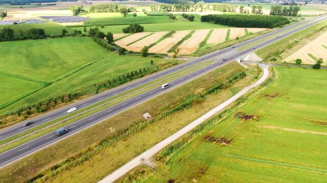 s5 highway road infrastucture dron flight above