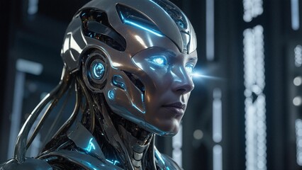 A shimmering celestial entity of artificial intelligence