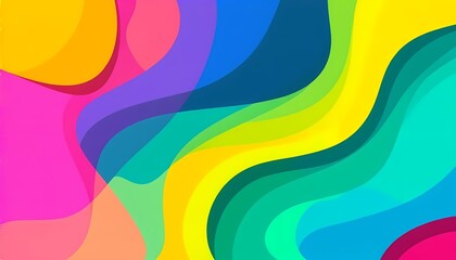 Colorful abstract background with wavy lines. 