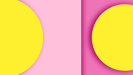 Pink yellow abstract circle background