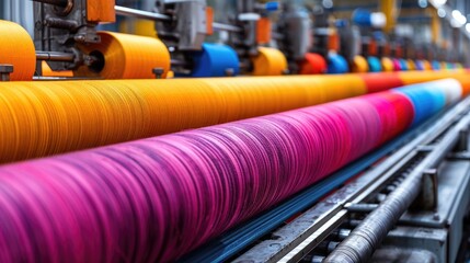 Large rolls of industrial cotton fabrics for the production of sewing textiles