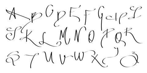Extended Cursive-Style Capital Lettering | Lettering Design| Jpeg