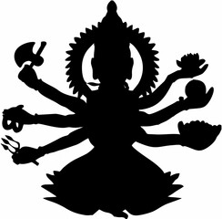 Shiva Silhouette - Hindu Deit...