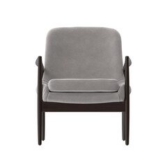 Fototapeta premium Mid-century Modern Armchair, front view.
