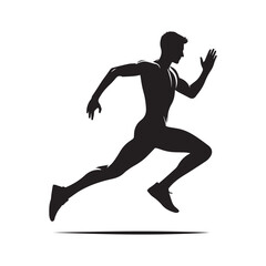 Fototapeta premium Fast Running Man Vector | Fitness and Athletics Design