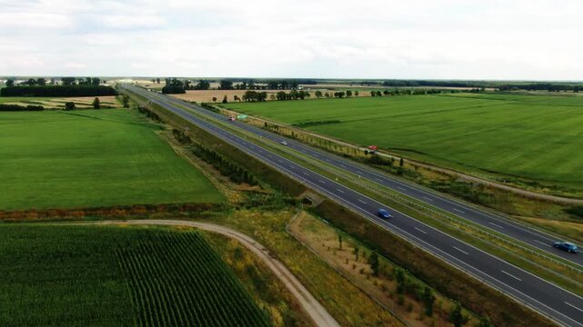 s5 highway road infrastucture dron flight above