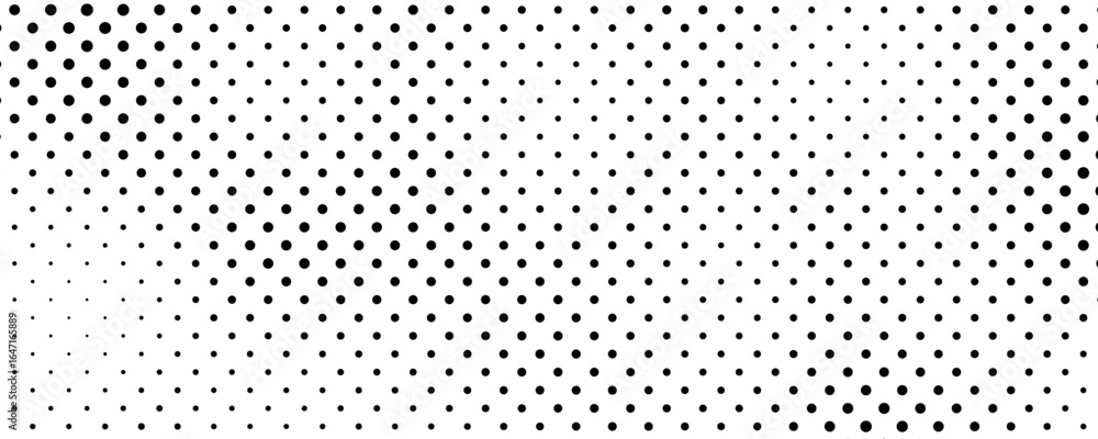 Poster monochrome halftone background with dots