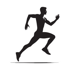 "Running Human Silhouette Vector | Fitness & Sports Illustration"