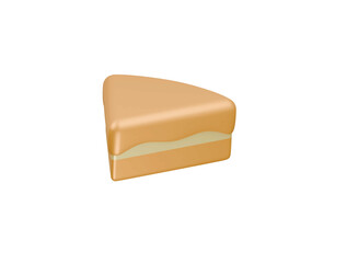 cheese cake icon 3d illustration render