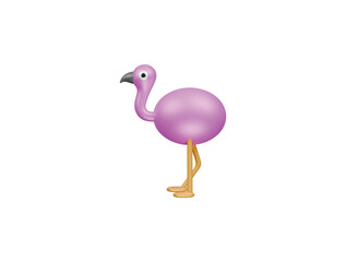 flamingo icon 3d illustration render