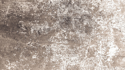 Close-up of textured concrete wall with cracked patterns and weathered stains. Dirty surface ideal for vintage backgrounds, architectural themes, and material overlays.
