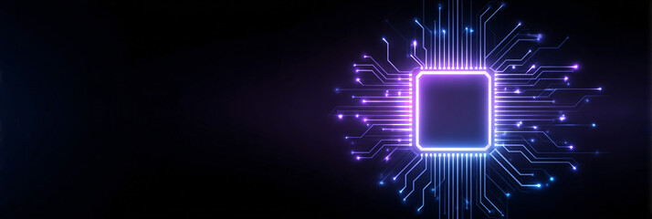 MICROCHIP DE IA SIMPLIFICADO CON CONEXIONES NEURONALES BRILLANTES