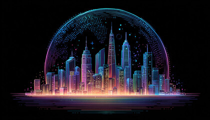 PROYECCIÓN HOLOGRÁFICA DE CIUDAD INTELIGENTE