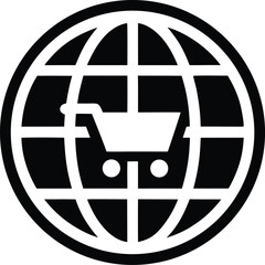 global e-commerce vector icon.eps