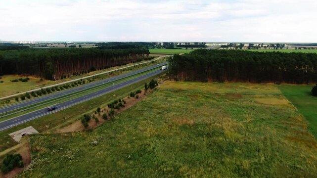 s5 highway road infrastucture dron flight above