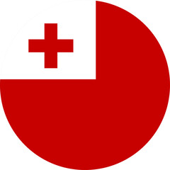 Fototapeta premium Tonga flag illustrator national of round