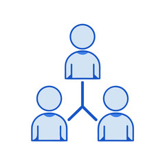 Hierarchical team structure icon