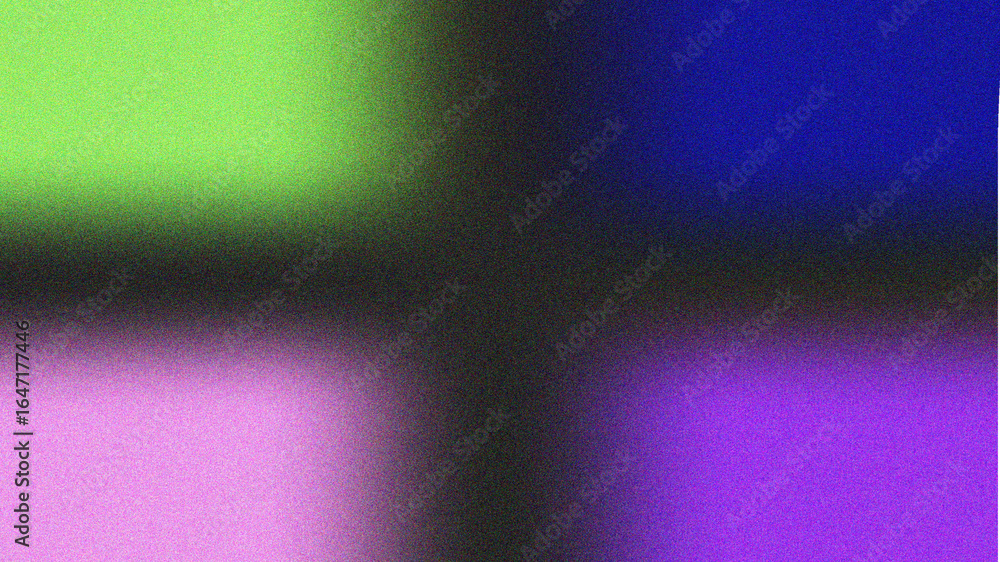 Fototapete abstract geometric composition with vibrant neon colors and a grainy texture creating a modern energ