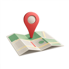 vector map with location pin