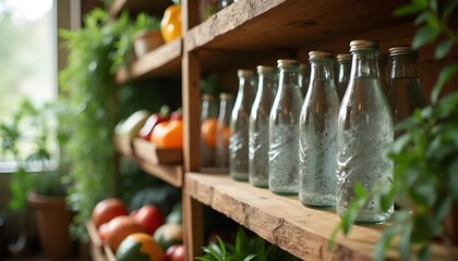 “Zero Waste Lifestyle with Reusable Glass Bottles”