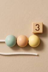 Fine Motor Skills Bead Lacing Activity for Kids – Sensory-Friendly Flat Lay