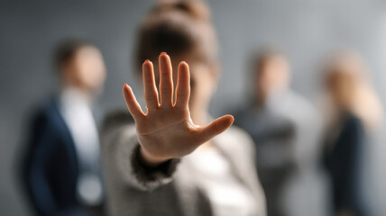 bullying in office harassment policy concept, metaphor