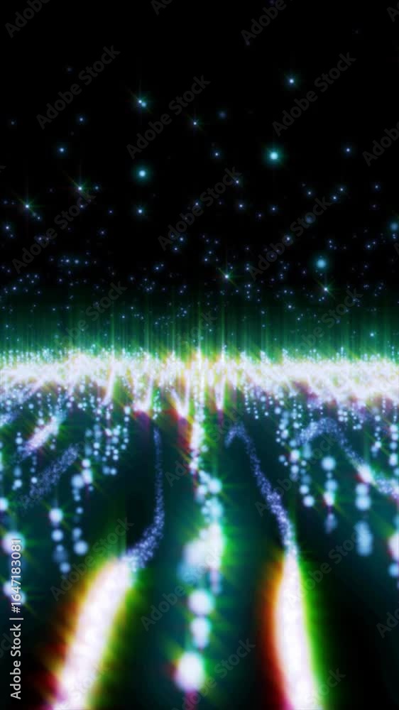 Poster experience a stunning display of vibrant colors and dynamic patterns in an abstract animated environ