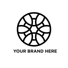 circle abstract simple bold line minimal logo.