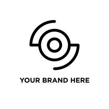 Spiral Eye simple bold line minimal logo