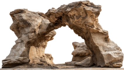 stone formation arc gate isolated on white or transparent png