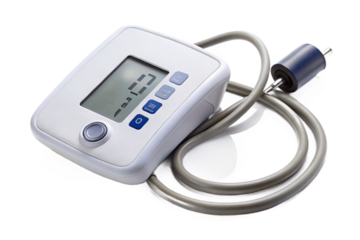 Digital blood pressure monitor with cuff and display
