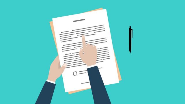 Sign The Agreement Form Animation Video 4K suitable for your project needs