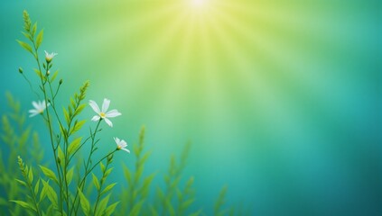 Obraz premium Blurred gradient background with light nature backdrop illustration for an eco-friendly graphic design or Earth Day concept