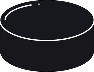 Black cosmetic jar with silver rim isolated