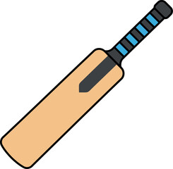Cricket bat icon sport equipment vector
