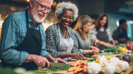 Cooking class fun culinary studio group activity vibrant atmosphere hands-on experience