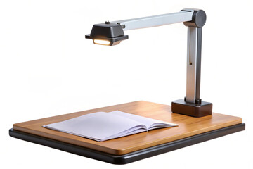 Modern document camera with adjustable arm and built in light