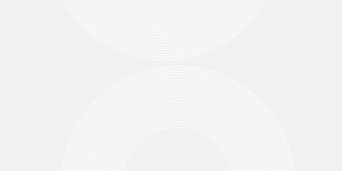 Abstract white glowing geometric lines on gray background. Modern shiny blue circle lines pattern. Futuristic technology concept.