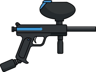 Paintball gun with hopper action sport equipment