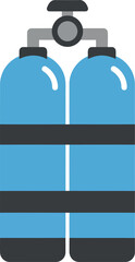Scuba diving twin tank set