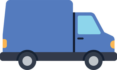 Blue delivery truck icon