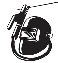 Welder's Helmet and Electrode Holder