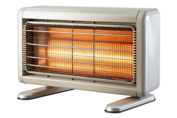 Retro electric heater with glowing heating elements