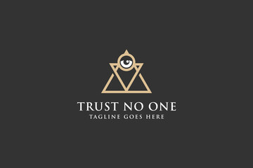 Triangle with Eye  Masonic Logo Design vector inspiration.