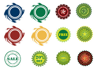 set of premium quality labels