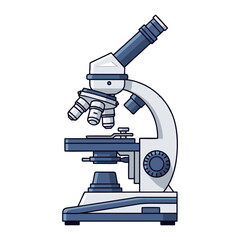 microscope isolated on white