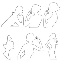 Woman line art bundle