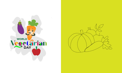 world vegetarian vector design