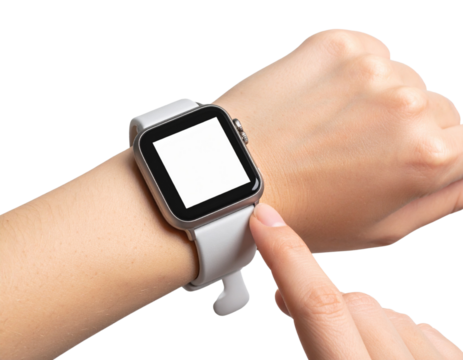 Stylish Wrist Smartwatch with Minimal Design, isolated on a transparent background